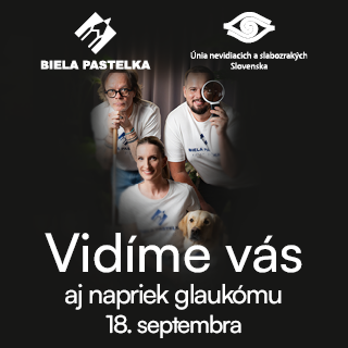 Biela pastelka 2026 - Vidíme vás aj napriek glaukómu 18. septembra, Únia nevidiacich a slabozrakých Slovenska