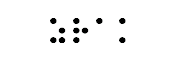 Ukážka Braillovho písma - slovo zrak. Zdroj: unss.sk