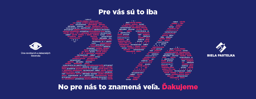 2 percentá pre Úniu nevidiacich a slabozrakých Slovenska