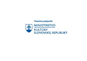 Logo MK s textom Finančne podporilo Ministerstvo kultúry Slovenskej republiky a štátny znak